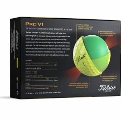 Titleist Pro V1 - Yellow - 2023 -golf ball Shop 2023 prov1 yellow back dozen