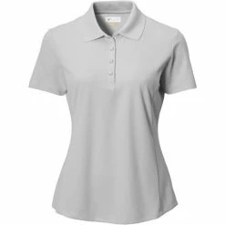 Greg Norman Women's Short Sleeve Protek Micro Pique Polo -golf ball Shop Shark Grey 74994.1633463944