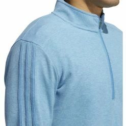 ADIDAS 3-Stripe 1/4 Zip Layering -golf ball Shop adidas 3 stripe 1 4 zip layering hazy blue 03 31316.1677086416