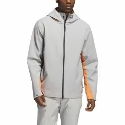 ADIDAS AdiCross Elements Rain Jacket -golf ball Shop adidas adicross elements rain jacket grey three 01 98001.1632928849