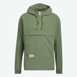 ADIDAS AdiCross Half-Zip Anorak -golf ball Shop adidas adicross half zip anorak natural green 01 09051.1676583078