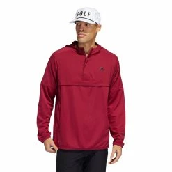 ADIDAS Anorak 1/2 Zip Pullover -golf ball Shop adidas anorak 1 2 zip pullover legacy burgundy 01 45690.1676580204