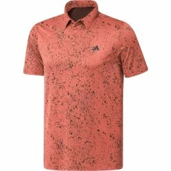 ADIDAS Jacquard Polo -golf ball Shop adidas jacquard polo coral fusion olive strata 01 25840.1678474986