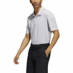 ADIDAS Ottoman Pencil Stripe Polo -golf ball Shop adidas ottoman pencil stripe polo grey two white 01 12469.1679079623