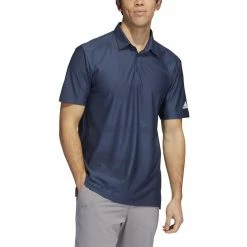 ADIDAS Shapes Jacquard Polo -golf ball Shop adidas shapes jacquard polo crew navy grey six 01 63005.1676584533