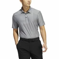 ADIDAS Shapes Jacquard Polo -golf ball Shop adidas shapes jacquard polo grey three black 01 14508.1676594474