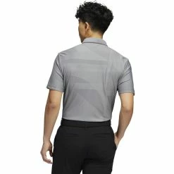 ADIDAS Shapes Jacquard Polo -golf ball Shop adidas shapes jacquard polo grey three black 02 05416.1676598327