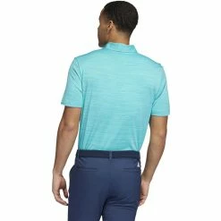ADIDAS Spacedye Stripe Polo -golf ball Shop adidas spacedye stripe polo semi mint rush blue rush 02 26168.1647963243