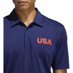 ADIDAS Ultimate365 USA Golf Solid Polo -golf ball Shop adidas ultimate 365 usa golf solid polo dark blue 03 02822.1659043263