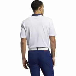 ADIDAS USA Olympics Friday Polo -golf ball Shop adidas usa olympics friday polo white grey two dark blue 02 88799.1659042797