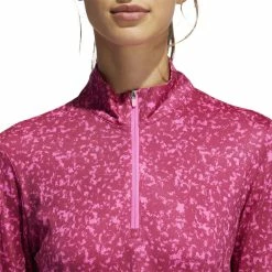 ADIDAS Women's AEROREADY UV50 Printed Long Sleeve -golf ball Shop adidas womens aeroready uv50 printed long sleeve screaming pink wild pink 03 29323.1633102934