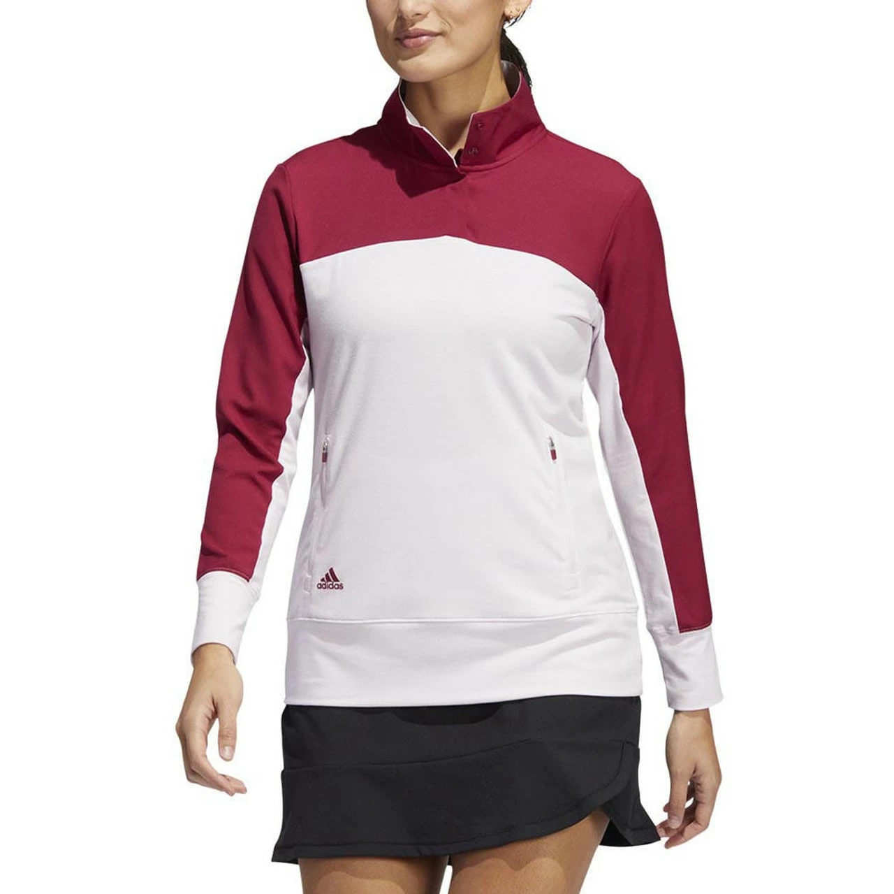 ADIDAS Women's Colorblock Quarter Snap Jacket 3 ADIDAS Women's Colorblock Quarter Snap Jacket