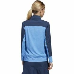 ADIDAS Women's Colorblock Quarter Snap Jacket 11 ADIDAS Women's Colorblock Quarter Snap Jacket -golf ball Shop adidas womens colorblock quarter snap jacket blue rush 02 24238.1676579963