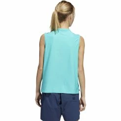 ADIDAS Women's Go-To Sleeveless Polo -golf ball Shop adidas womens go to sleeveless polo semi mint rush 02 73340.1647972106