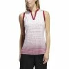 ADIDAS Women's Gradient Sleeveless Polo -golf ball Shop adidas womens gradient sleeveless polo legacy burgundy 01 97983.1647972220