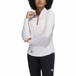 ADIDAS Women's HEAT.RDY Mock -golf ball Shop adidas womens heat rdy mock almost pink 01 09988.1676598796