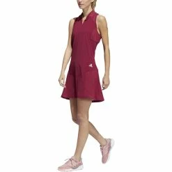 ADIDAS Women's HEAT.RDY Sleeveless Dress -golf ball Shop adidas womens heat rdy sleeveless dress legacy burgundy 01 54343.1662670170