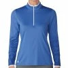 ADIDAS Women's Printed UPF 1/2 Zip Pullover -golf ball Shop adidas womens printed upf 1 2 zip pullover hi res blue 01 82536.1633101711