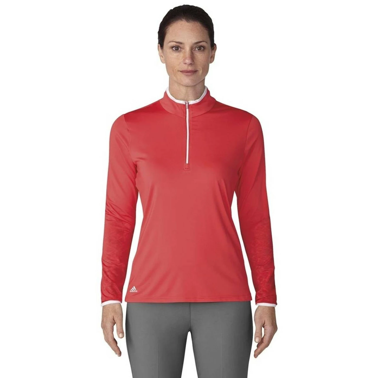 ADIDAS Women's Printed UPF 1/2 Zip Pullover 4 ADIDAS Women's Printed UPF 1/2 Zip Pullover - Image 2