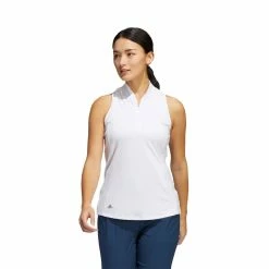 ADIDAS Women's Racerback Sleeveless Polo 27 ADIDAS Women's Racerback Sleeveless Polo -golf ball Shop adidas womens racerback sleeveless polo white 02 70471.1676598048