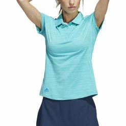 ADIDAS Women's Space-Dyed Polo 25 ADIDAS Women's Space-Dyed Polo -golf ball Shop adidas womens space dyed polo semi mint rush blue rush 01 30871.1647973321