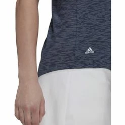 ADIDAS Women's Spacedye Sleeveless Polo -golf ball Shop adidas womens spacedye sleeveless polo crew navy white 04 27308.1631905890