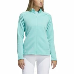 ADIDAS Women's Textured Layer Jacket -golf ball Shop adidas womens textured layer jacket acid mint 01 93369.1633102077