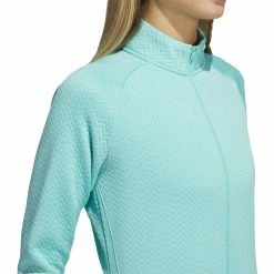 ADIDAS Women's Textured Layer Jacket -golf ball Shop adidas womens textured layer jacket acid mint 03 20967.1633102078
