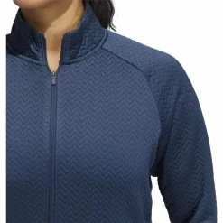 ADIDAS Women's Textured Layer Jacket -golf ball Shop adidas womens textured layer jacket crew navy 04 69575.1633102078