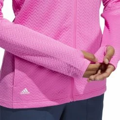 ADIDAS Women's Textured Layer Jacket -golf ball Shop adidas womens textured layer jacket screaming pink 03 15010.1633102078