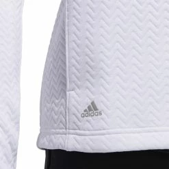 ADIDAS Women's Textured Layer Jacket -golf ball Shop adidas womens textured layer jacket white 04 19844.1633102078