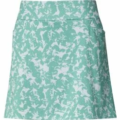 ADIDAS Women's Ultimate Print Skort - 16 Inch -golf ball Shop adidas womens ultimate print skort 16 inch white acid mint 01 47599.1659042785