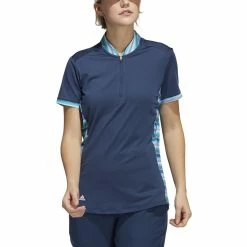 ADIDAS Women's Ultimate365 Printed Polo -golf ball Shop adidas womens ultimate365 printed polo crew navy 01 27211.1676598601