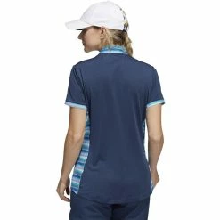 ADIDAS Women's Ultimate365 Printed Polo -golf ball Shop adidas womens ultimate365 printed polo crew navy 02 06043.1676595676