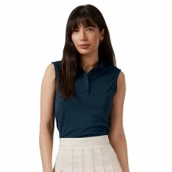 Antigua Women's Tribute Sleeveless Polo 25 Antigua Women's Tribute Sleeveless Polo -golf ball Shop antigua womens tribute sleeveless polo navy 01 06908.1676594790
