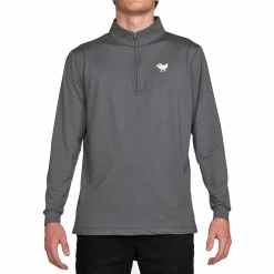 Bad Birdie Charcoal Quarterzip -golf ball Shop bad birdie charcoal quarterzip charcoal 02 58213.1678297382