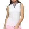 BELYN KEY Women's Action Sleeveless Polo 1 BELYN KEY Women's Action Sleeveless Polo -golf ball Shop belyn key womens action sleeveless polo diamond stripe 01 01059.1676588603