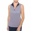 BELYN KEY Women's Reversible Sleeveless Polo -golf ball Shop belyn key womens reversible sleeveless polo diamond stripe 01 96941.1676588768