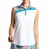 Bermuda Sands Women's Adele Sublimated Sleeveless Polo 1 Bermuda Sands Women's Adele Sublimated Sleeveless Polo -golf ball Shop bermuda sands womens adele sublimated sleeveless polo white 01 16182.1659117778