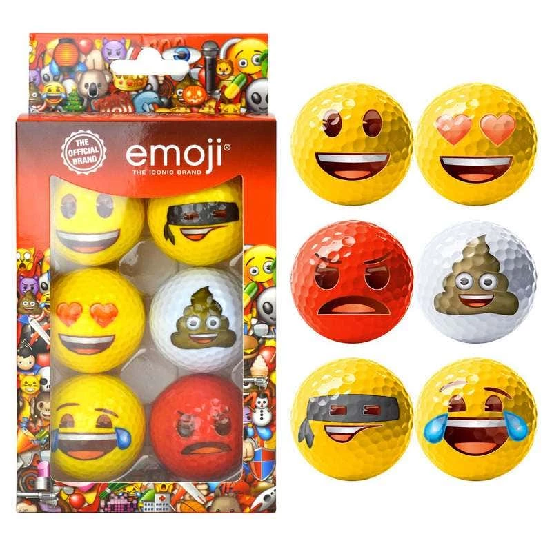 Emoji 6 Pack Fun Golf Balls 3 Emoji 6 Pack Fun Golf Balls