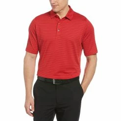 Callaway Fine Line Ventilated Stripe Polo -golf ball Shop callaway fine line ventilated stripe polo tango red 01 82689.1679518313