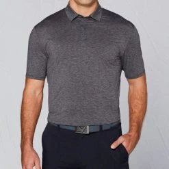 Callaway Tour Authentic Heather Striped Polo -golf ball Shop callaway tour authentic heather striped polo ebony heather 01 79711.1632414155