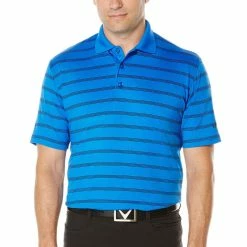 Callaway Ventilated Stripe Polo - Previous Season Style -golf ball Shop callaway ventilated stripe polo previous season style magnetic blue 01 63899.1632428493