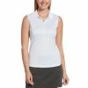 Callaway Women's Solid Knit Sleeveless Polo -golf ball Shop callaway womens solid knit sleeveless polo brilliant white 01 24325.1656597778