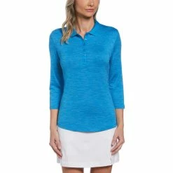Callaway Women's Swing Tech 3/4 Sleeve Polo 9 Callaway Women's Swing Tech 3/4 Sleeve Polo -golf ball Shop callaway womens swing tech 3 4 sleeve polo ibiza blue 01 64092.1654789379