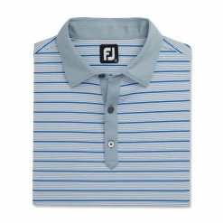 FootJoy Accented Stripe Lisle Self Collar Polo -golf ball Shop footjoy accented stripe lisle self collar polo dove grey white royal 04 56081.1673901085