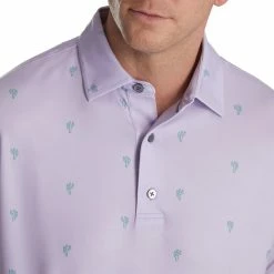 FootJoy Cactus Print Lisle Self Collar Polo 24 FootJoy Cactus Print Lisle Self Collar Polo -golf ball Shop footjoy cactus print lisle self collar polo dusty purple 03 75030.1673901887