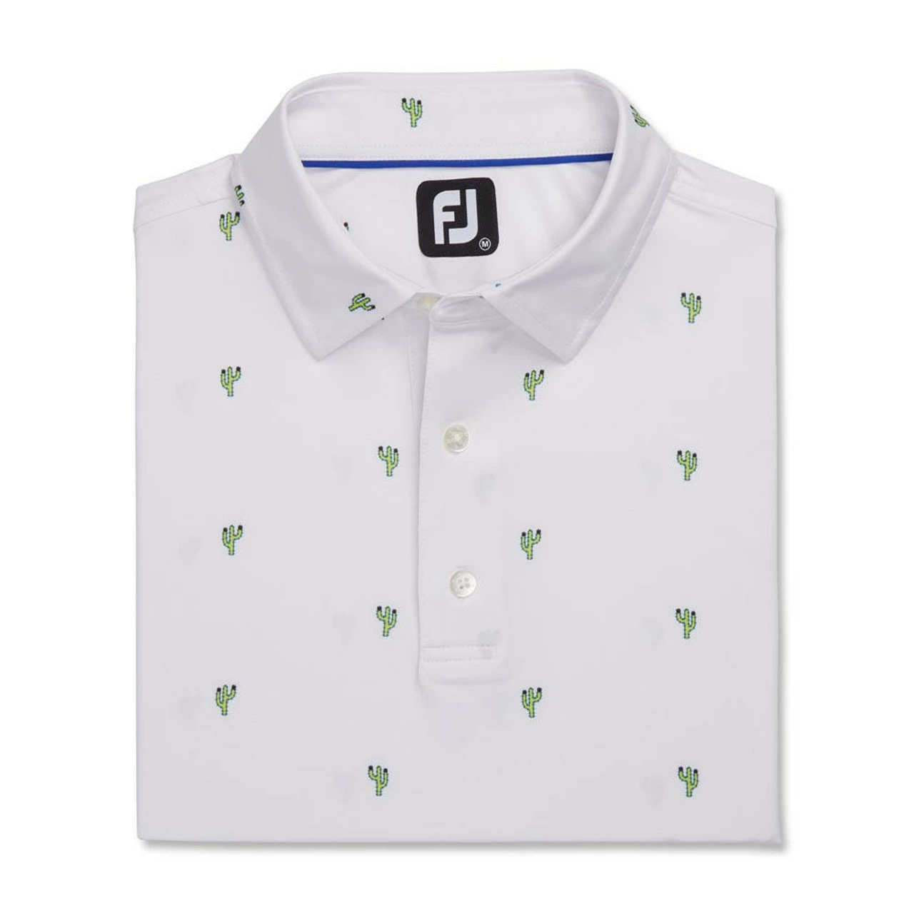 FootJoy Cactus Print Lisle Self Collar Polo 10 FootJoy Cactus Print Lisle Self Collar Polo - Image 8