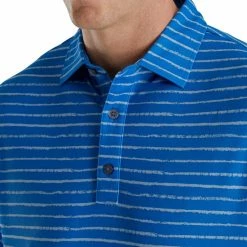 FootJoy Chalk Line Print Stretch Pique Self Collar Polo -golf ball Shop footjoy chalk line print stretch pique self collar polo royal dove grey 03 09431.1673903084