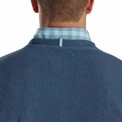 FootJoy Crewneck Pullover -golf ball Shop footjoy crewneck pullover bluestone 03 73166.1673904998